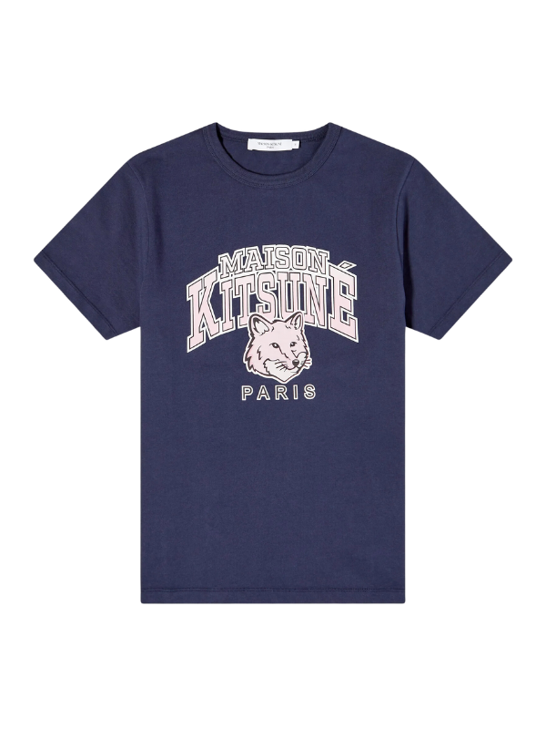 Maison Kitsune T-Shirt Campus Fox Classic Navy