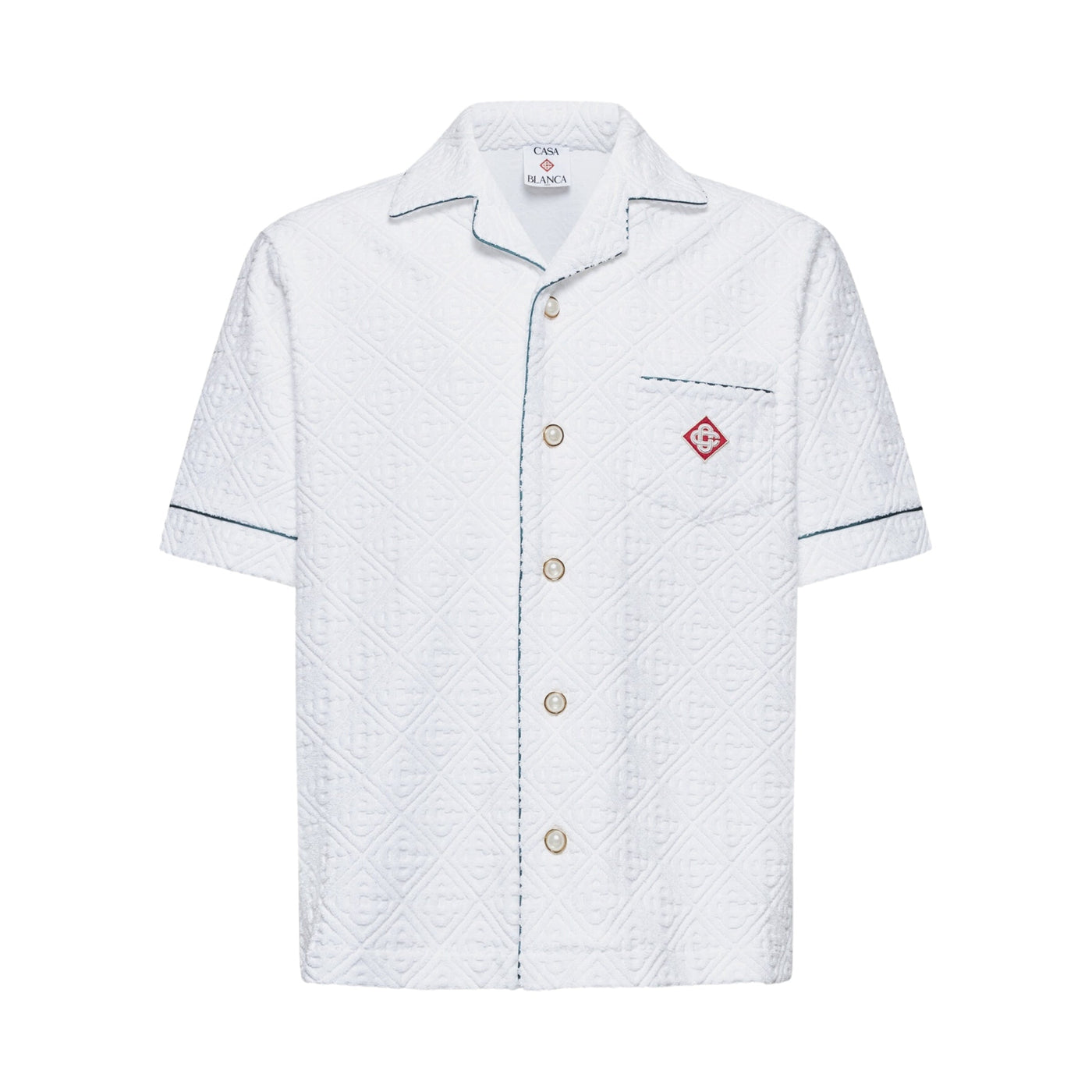 Casablanca Shirt Unisex Open Collar Light Blue