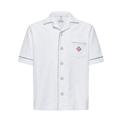 Casablanca Shirt Unisex Open Collar Light Blue