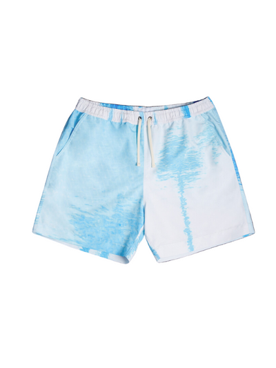 Blue Sky Inn Shorts Aqua Palm Blue-White