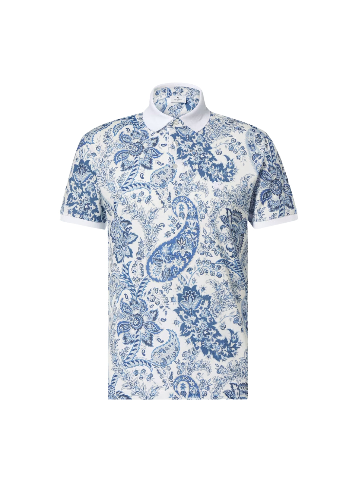 Etro Golfer Allover Paisley Print Blue-White