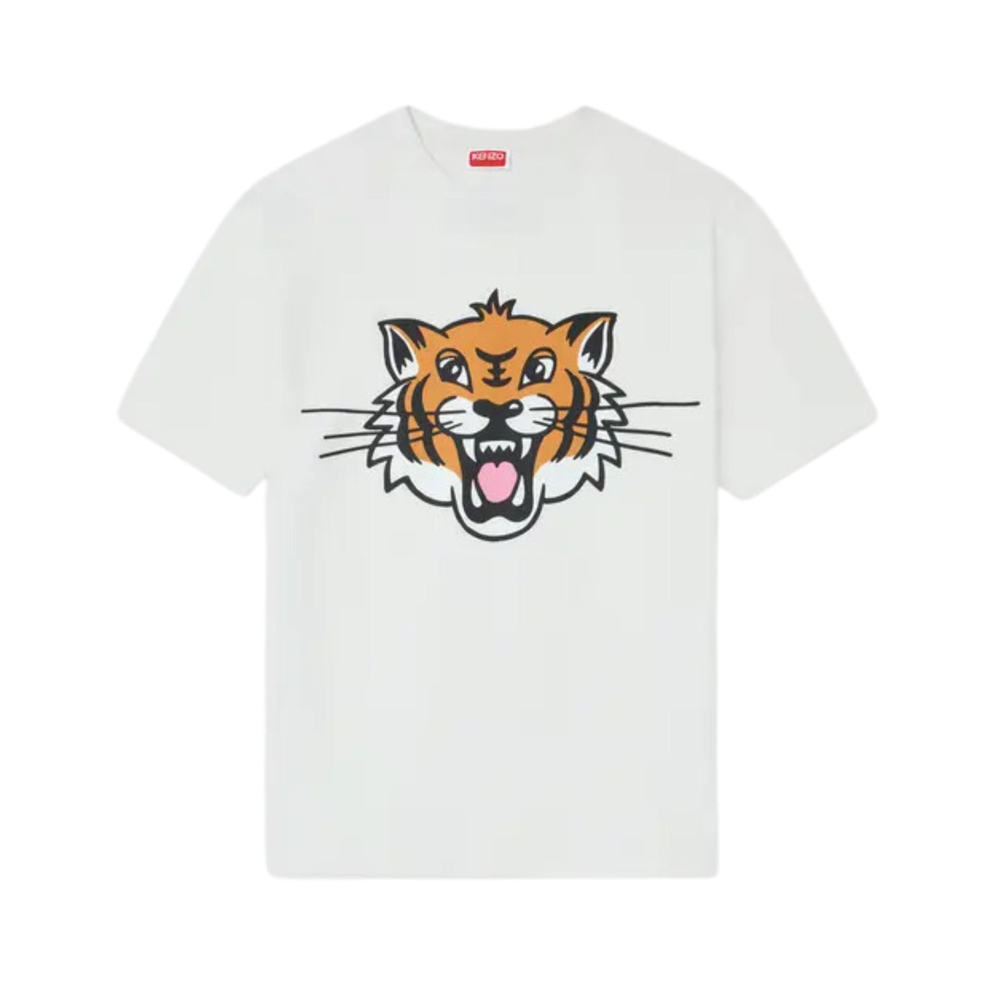 Kenzo T-Shirt Tiger Face White