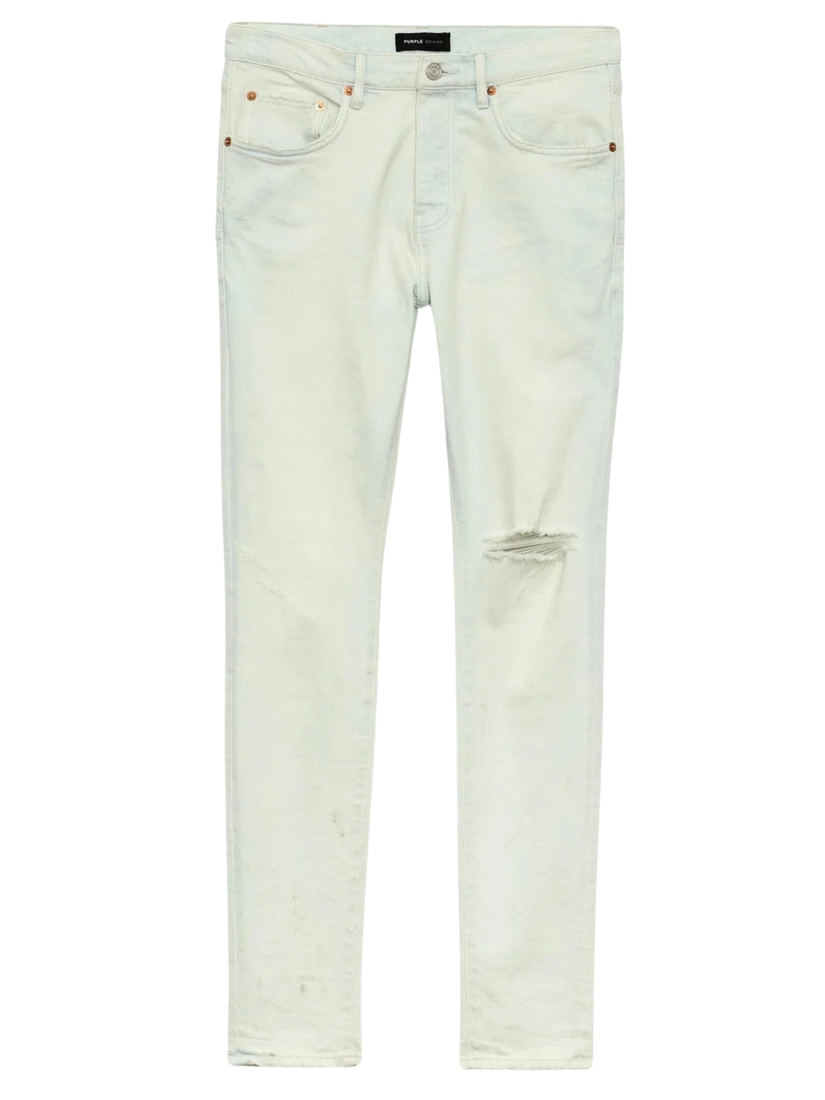 Purple Jeans Rip White