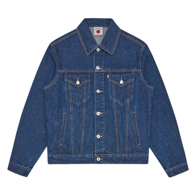 Ice-Cream Jacket Lazer Drip Trucker Mid Wash Blue