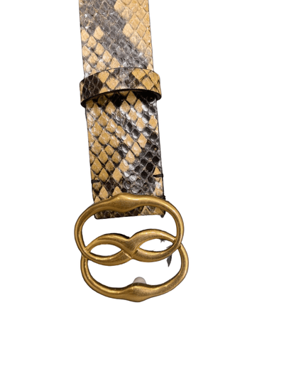 Bally Belt Two Tone Print Tan-Brown