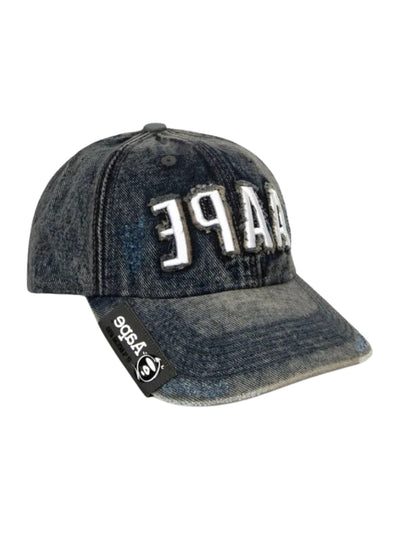 Aape Cap Denim Logo Black-Navy