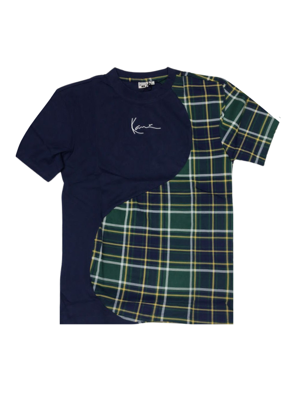 Karl Kani T-Shirt Wavy Block Navy-Green-Yellow