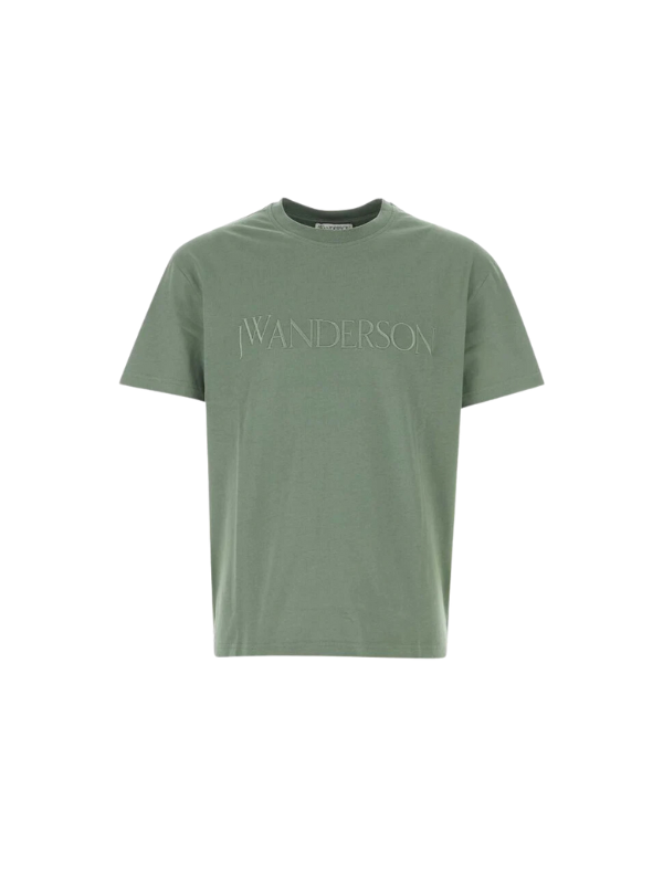 Jw Anderson T-Shirt Embroided Logo Green