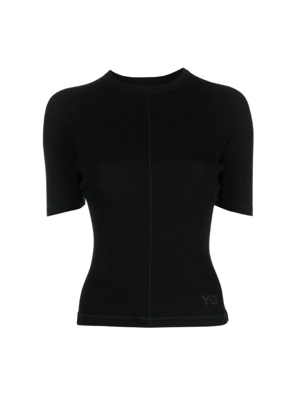 Y-3 Ladies T-Shirt Bottom Logo Black