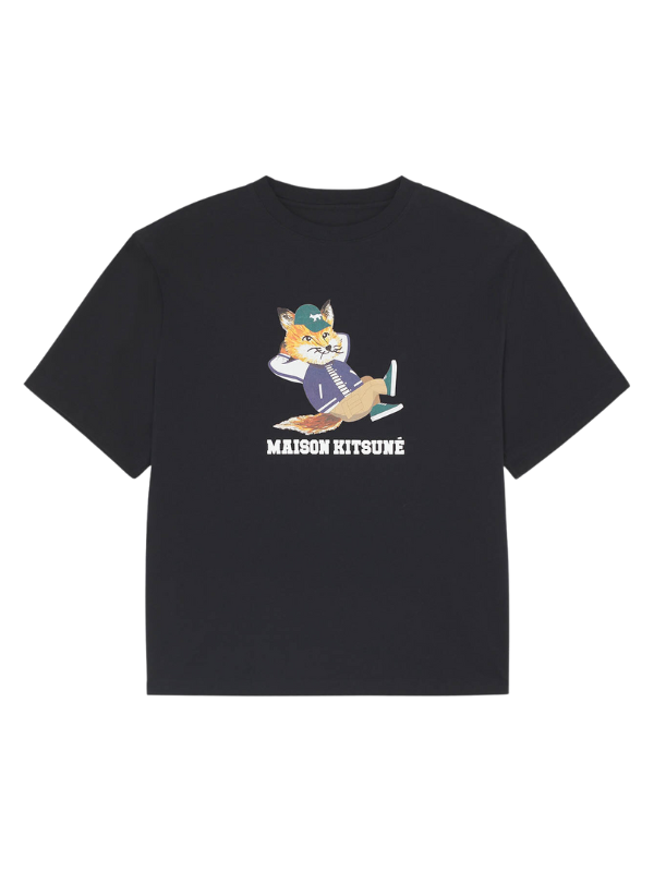 Maison Kitsune Crew Dressed Fox Black