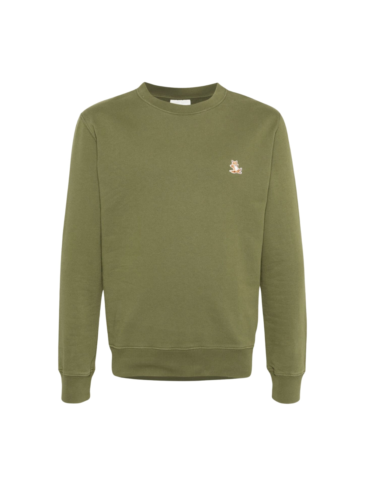Maison Kitsune Sweater Chillax Patch Military Green