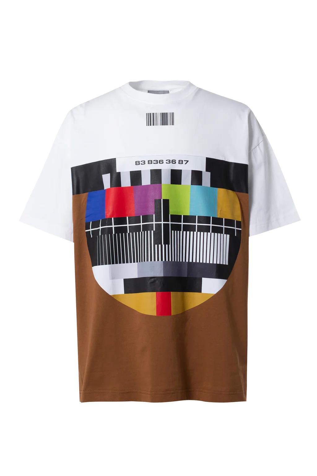 Vtmnts T-Shirt Sabc Brown-White