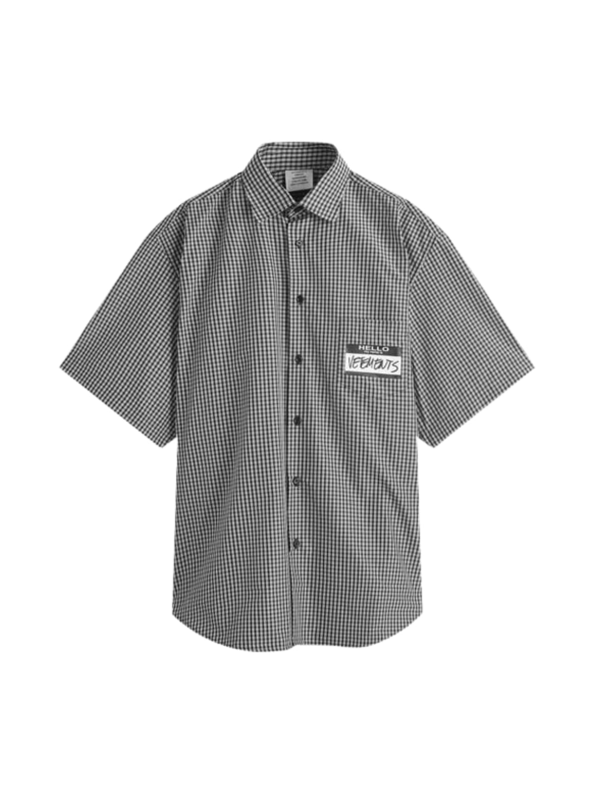 Vetements Shirt Checkered My Name Is Vetements Black