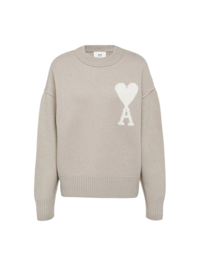 Ami Sweater Logo Light Beige