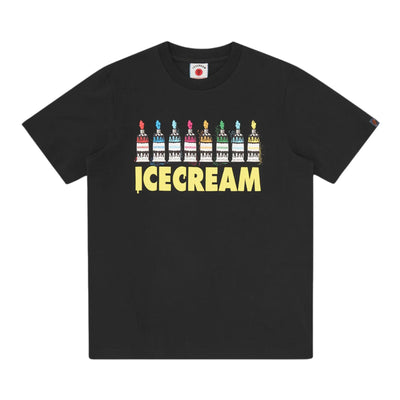 Ice-Cream T-Shirt Art Supplies Black