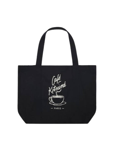 Cafe Kitsune Bag Tote Coffee Cup Black