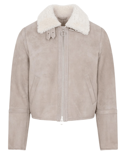 Ami  Jacket Suede Mix Brown