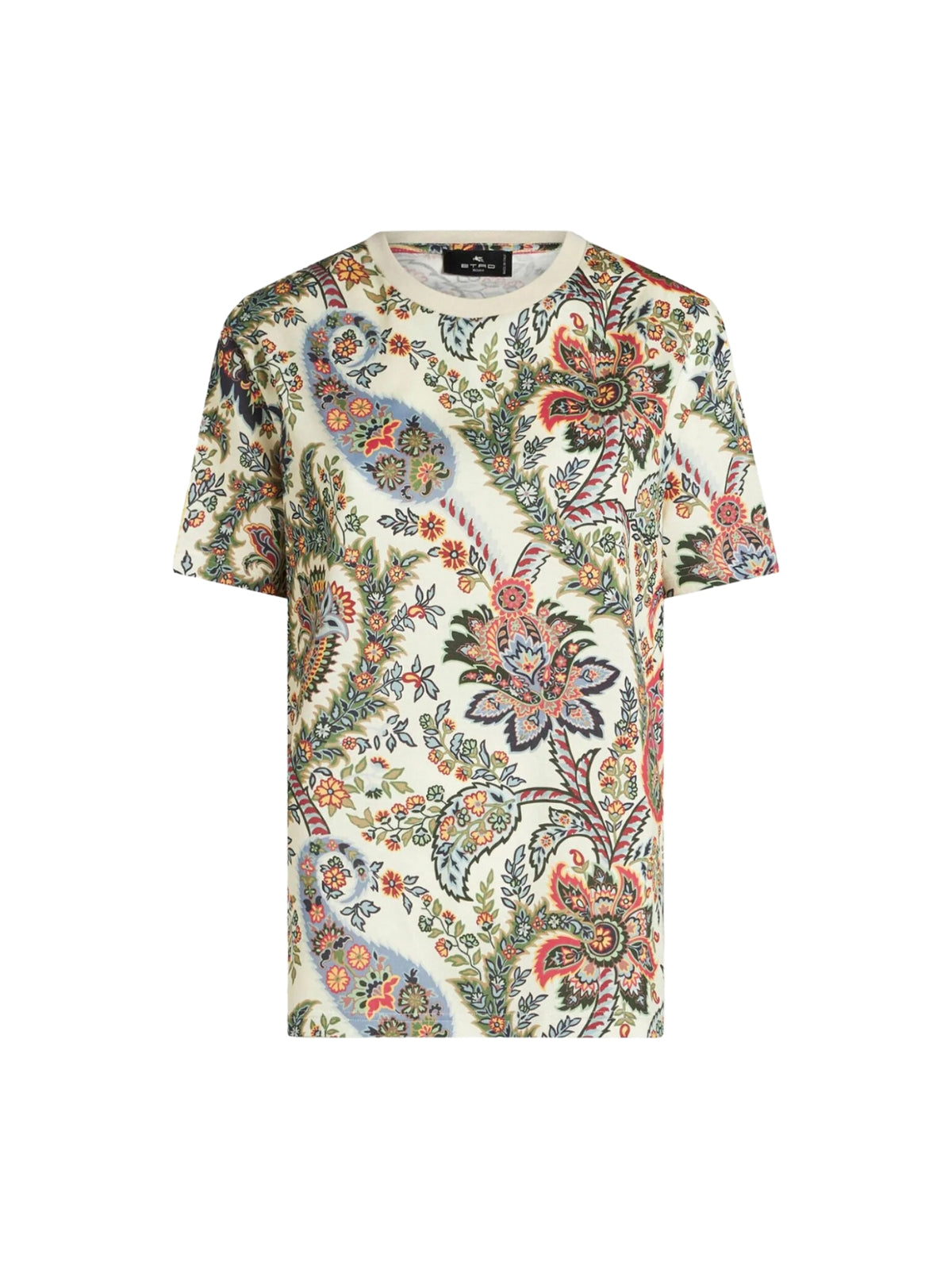Etro T-Shirt Allover Paisley Print Multi Colour
