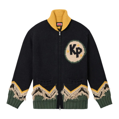 Kenzo Cardigan Logo Black-Green