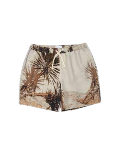 Blue Sky Inn Shorts Palm Print Beige