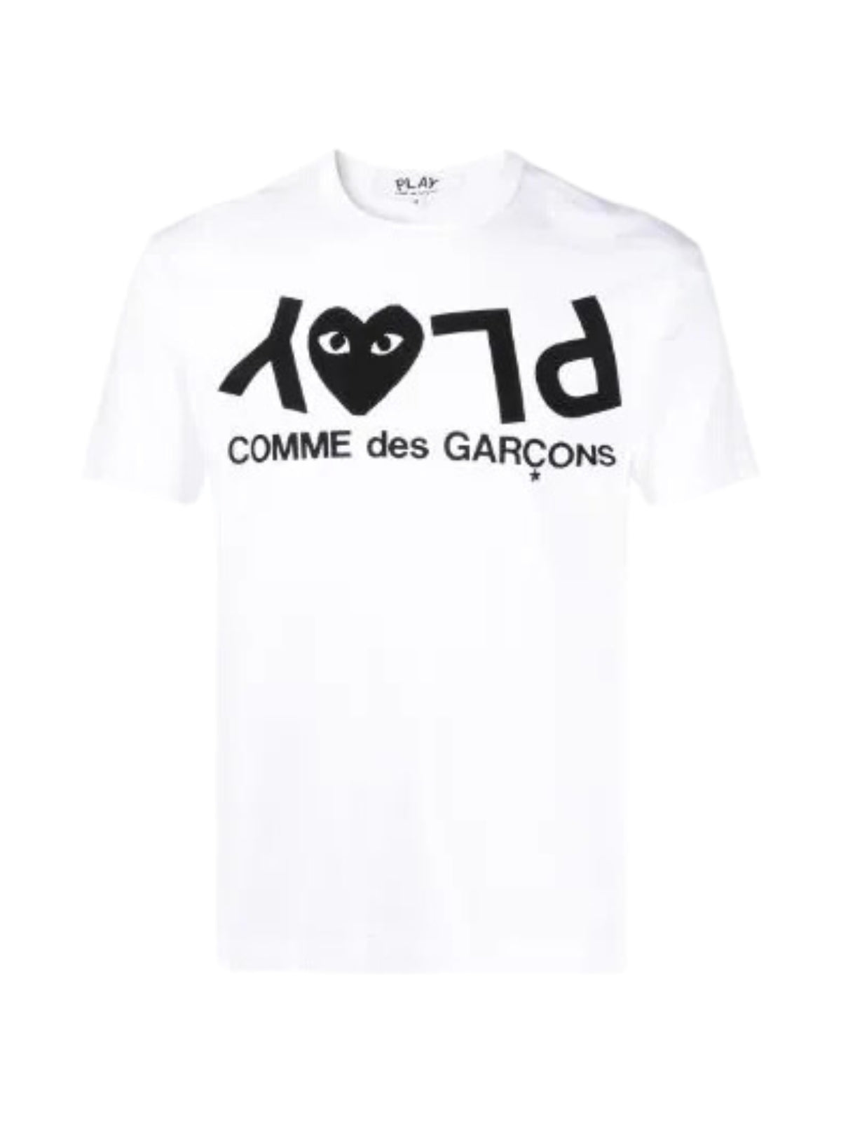 Comme Des Garcons T-Shirt Upside Down Play Logo White