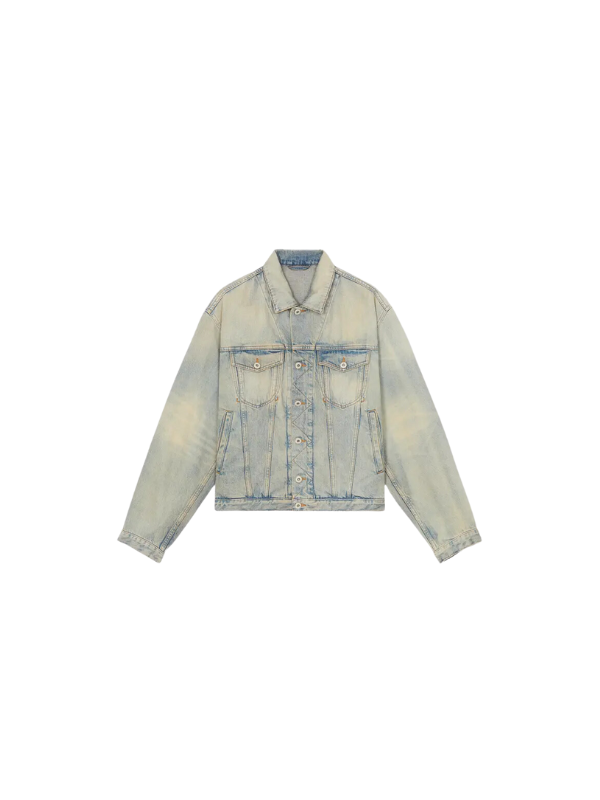 Kenzo Jacket Denim Drawn Varsity Light Wash