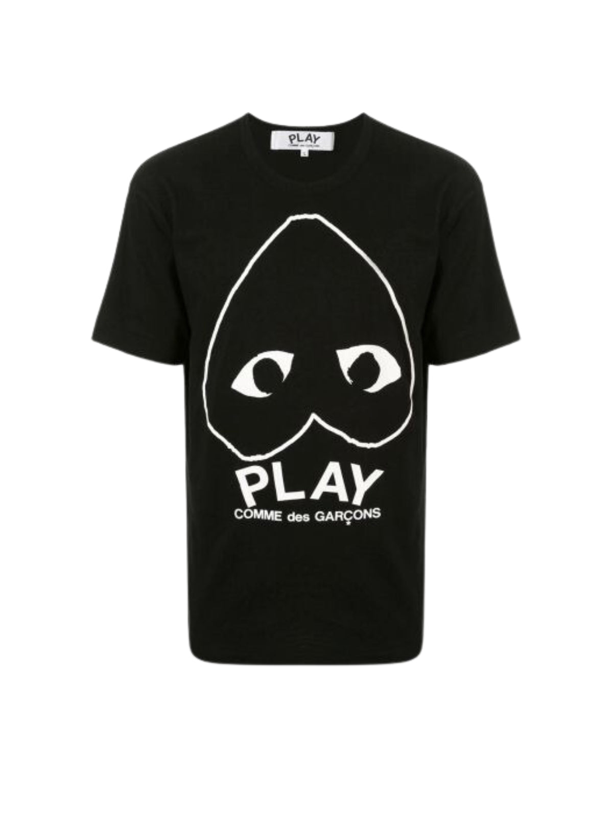 Comme Des Garcons T-Shirt Upside Down Heart Play Black