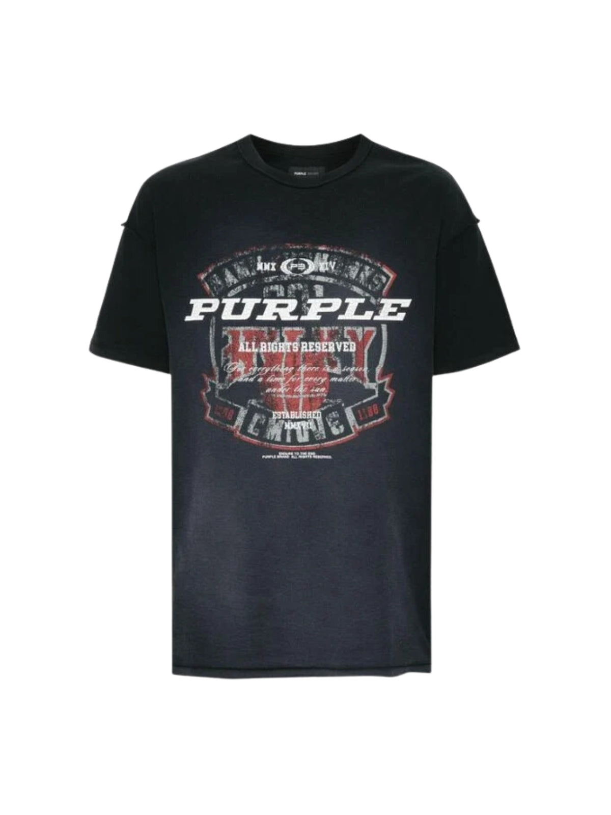 Purple T-Shirt Brand Logo Black