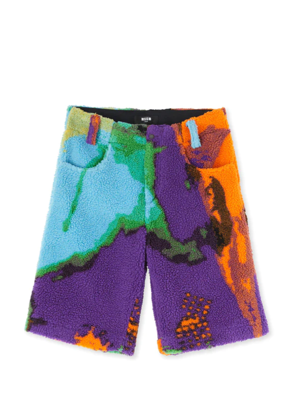 Msgm  Shorts Earth Galaxy Purple