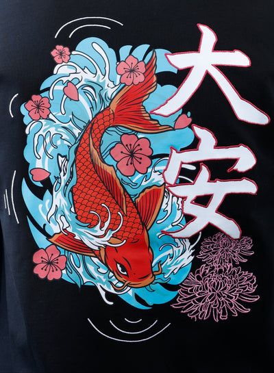 Capone T-Shirt Japan Koi Black