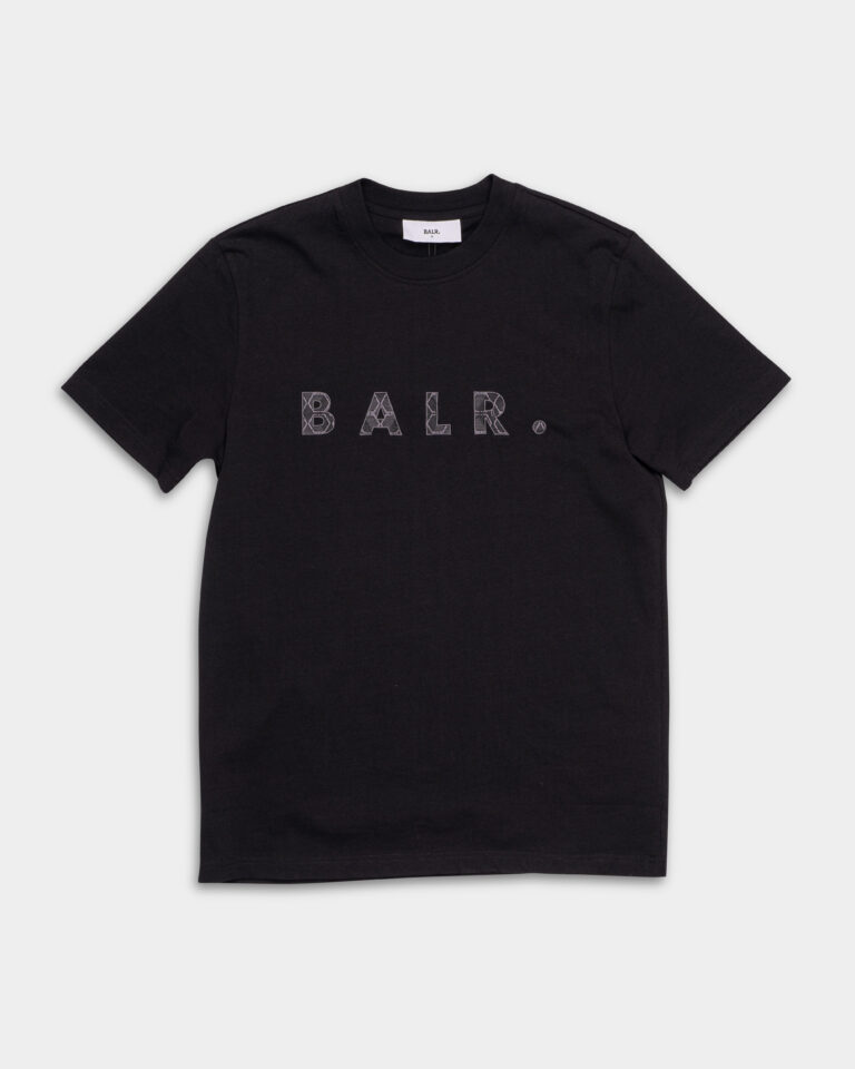 BALR Men’s Monogram Embro Regular Fit T Shirt B1112.1267 Jet Black/Phantom