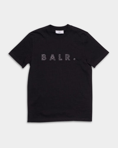 BALR Men’s Monogram Embro Regular Fit T Shirt B1112.1267 Jet Black/Phantom