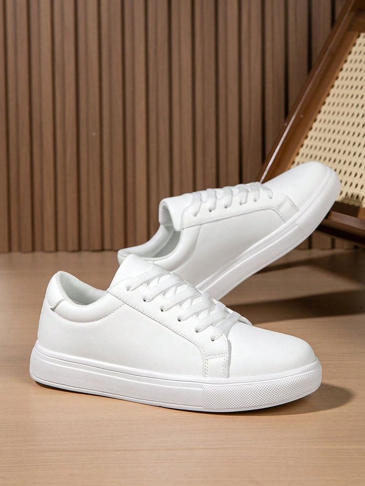 White Flat Outdoor Fashion Sneakers