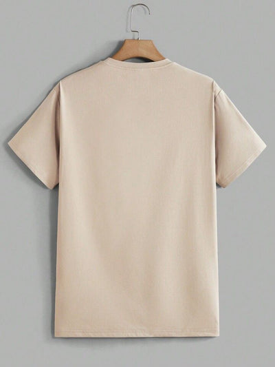 Men's Solid Color Fitted Crew Neck Short Sleeve T-Shirts