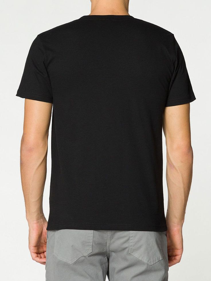 Black Organic Cotton Tee. Classic crew neck