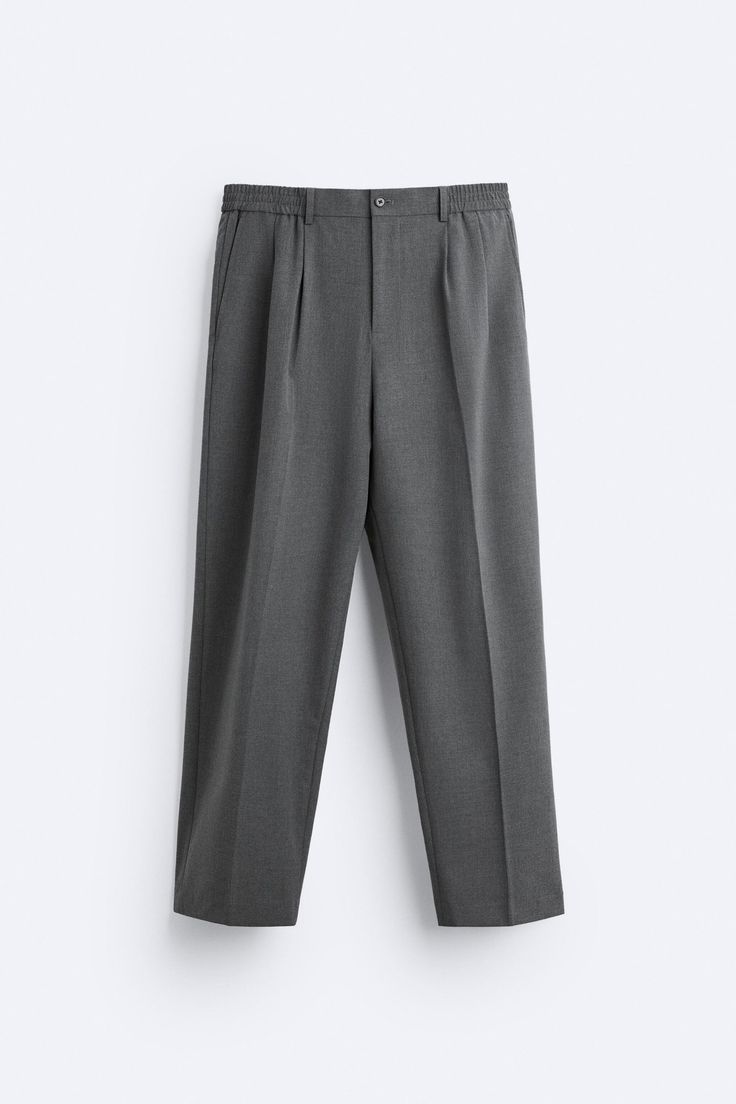 Men's Solid Color Drawstring Waist Straight Leg Casual Pants