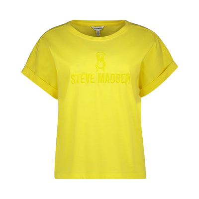 CALI LADIES KNITTED T-SHIRT YELLOW