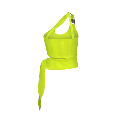 CLAIRE GREEN A-SYMERTRICAL STRAPPY TOP